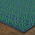 2' X 3' Blue and Green Geometric Stain Resistant Indoor Outdoor Area Rug