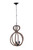 Homeroots Lighting 15" x 15" x 47.5" 3 Bulbs Rope Pendant Lamp