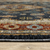 8' X 11' Blue Beige And Orange Oriental Area Rug With Fringe