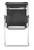 Set Of Two Black Faux Leather Seat Adjustable Conference Chair Metal Back Steel Frame