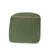 18" Moss Green And Natural Cotton And Jute Cube Pouf Ottoman