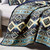 Navy Blue 200 Embroidery Soft Sheet Set Wrinkle Resistant