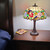 Homeroots Lighting 23" Stained Glass Two Light Hummingbird Accent Table Lamp, Stained Glass, Two Light