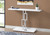 Homeroots Living Room 32" Particle Board and Chrome Metal Accent Table