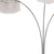 Homeroots Lighting Floor Lamp with Three Hanging Crystal Shades, Black Finish