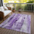 10' X 14' Purple Washable Non Skid Indoor Outdoor Area Rug