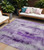 10' X 14' Purple Washable Non Skid Indoor Outdoor Area Rug