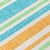 8' X 10' Teal Yellow and Green Striped Washable Non Skid Indoor Outdoor Area Rug