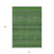 10' X 14' Fern Green Striped Washable Non Skid Indoor Outdoor Area Rug
