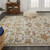 4' X 6' Gray And Gold Wool Floral Tufted Handmade Stain Resistant Area Rug