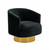 Homeroots Living Room Modern Black and Gold Velvet Accent Chair, Black and Gold, Velvet Upholstery
