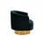 Homeroots Living Room Modern Black and Gold Velvet Accent Chair, Black and Gold, Velvet Upholstery