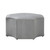 Homeroots Living Room 33" Grey 100% Linen Specialty Cocktail Ottoman