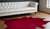 5' X 7' Burgundy Cowhide Area Rug