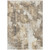 9' X 12' Taupe and Ivory Floral Washable Non Skid Indoor Outdoor Area Rug