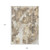 9' X 12' Taupe and Ivory Floral Washable Non Skid Indoor Outdoor Area Rug