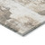 9' X 12' Taupe and Ivory Floral Washable Non Skid Indoor Outdoor Area Rug