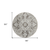 8' Round Ivory and Dark Brown Round Oriental Washable Non Skid Indoor Outdoor Area Rug