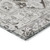 8' Round Ivory and Dark Brown Round Oriental Washable Non Skid Indoor Outdoor Area Rug