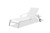 Set of 2 White Modern Aluminum Chaise Lounges - 4512839468174