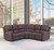 Homeroots Brown Chenille Reclining Sectional, Brown, Reclining