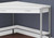 Homeroots Office 42" x 42" x 30" Computer Desk, White with Silver, Metal Framing