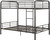 79" X 57" X 65" Gunmetal Metal Tube Full Over Full Bunk Bed