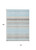 10' X 14' Sky Blue Gray And Beige Striped Washable Indoor Outdoor Area Rug