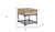 Homeroots Living Room 22" Square End Table with Drawer and Shelf, Sandy Black and Oak