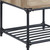 Homeroots Living Room 22" Square End Table with Drawer and Shelf, Sandy Black and Oak