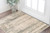 2' X 3' Gray Ivory And Blue Abstract Area Rug