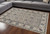 8' X 10' Ivory and Blue Wool Floral Hand Tufted Area Rug
