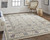 8' X 10' Ivory and Blue Wool Floral Hand Tufted Area Rug