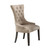 28" X 24" X 43" Beige Linen Weathered Espresso Wood Upholstery Arm Chair (Set-2) - 4512839711539