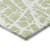 10' X 14' Green and White Abstract Washable Non Skid Indoor Outdoor Area Rug
