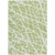 10' X 14' Green and White Abstract Washable Non Skid Indoor Outdoor Area Rug