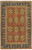 5' X 8' Tan Orange And Brown Wool Floral Hand Knotted Stain Resistant Area Rug