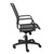 Black Adjustable Swivel Bungee Rolling Office Chair Metal Decor