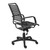 Black Adjustable Swivel Bungee Rolling Office Chair Metal Decor