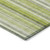 8' Round Green Round Striped Washable Non Skid Indoor Outdoor Area Rug