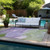 10' X 14' Purple Abstract Washable Non Skid Indoor Outdoor Area Rug