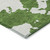 10' X 14' Green And Ivory Abstract Washable Indoor Outdoor Area Rug