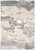 2' X 3' Gray Ivory And Blue Abstract Area Rug