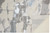 2' X 3' Gray Ivory And Blue Abstract Area Rug