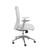 Homeroots Office 25.50" X 27" X 42.75" Low Back Office Chair in White with Polished Aluminum Base