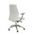 Homeroots Office 25.50" X 27" X 42.75" Low Back Office Chair in White with Polished Aluminum Base