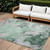 8' X 10' Green Abstract Washable Non Skid Indoor Outdoor Area Rug