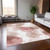 8' X 10' Merlot and Ivory Abstract Washable Non Skid Indoor Outdoor Area Rug