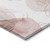 8' X 10' Merlot and Ivory Abstract Washable Non Skid Indoor Outdoor Area Rug