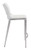 Homeroots Living Room Set of Two White Faux Leather Mod Ergo Counter Chairs